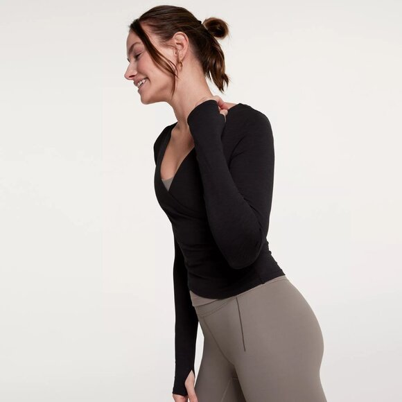 CALIA Women's Long Sleeve Wrap Top - Picture 2 of 4